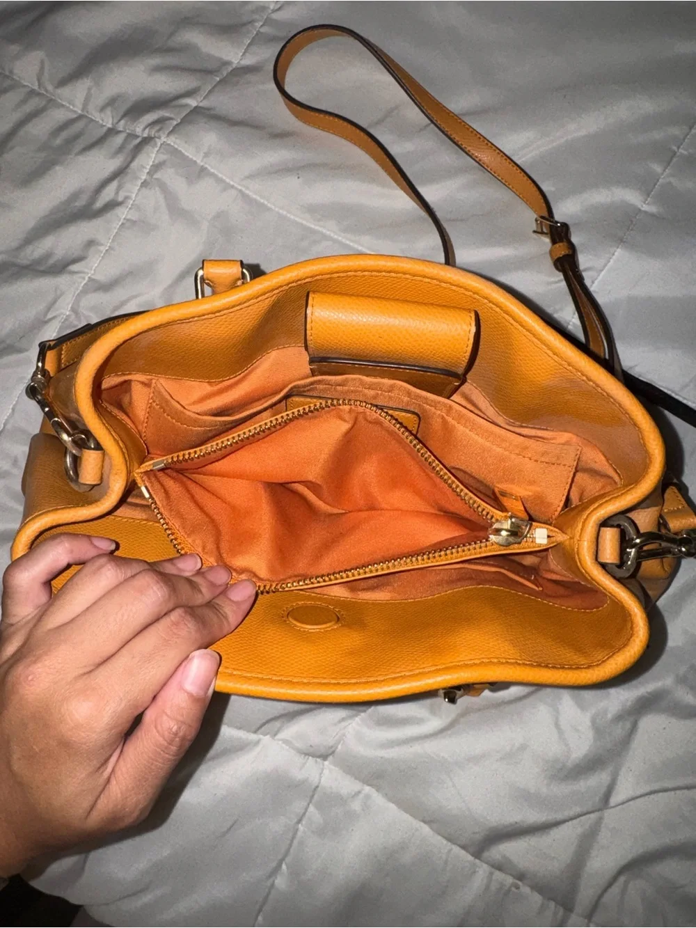 Coach Lillie Carryall Shoulder Handbag - Orange